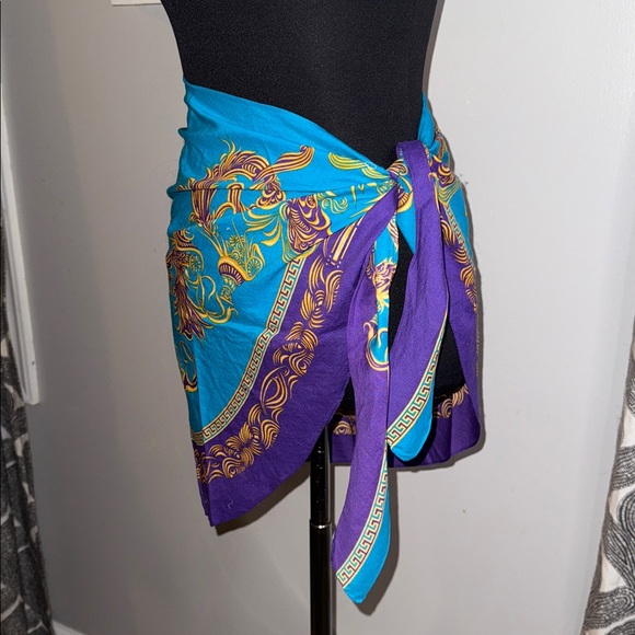 Gianni Versace Printed Cotton Beach Cover Up - Picture 5 of 7